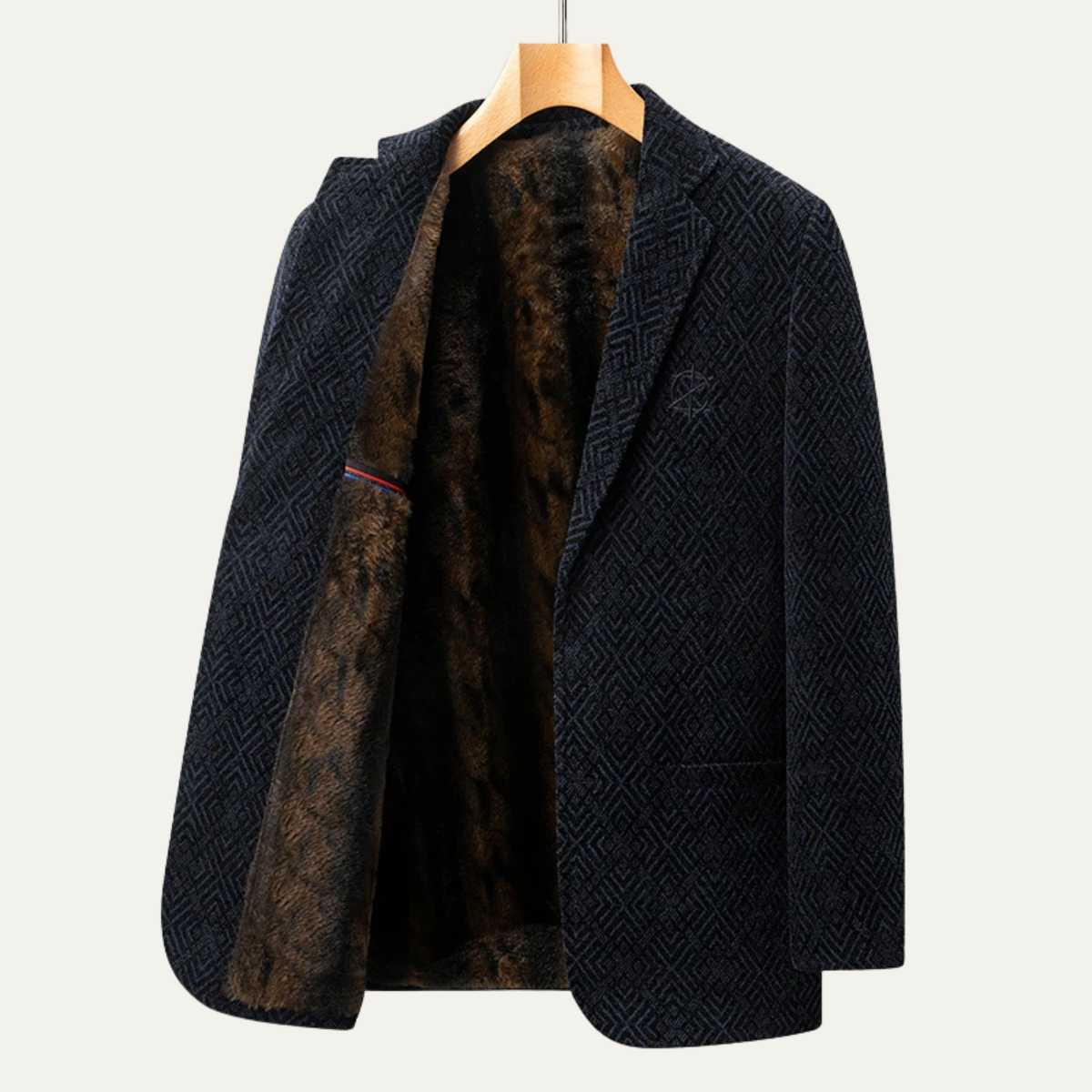 The Saint Emilion Men’s Warm Fleece Lined Chenille Blazer Jacket