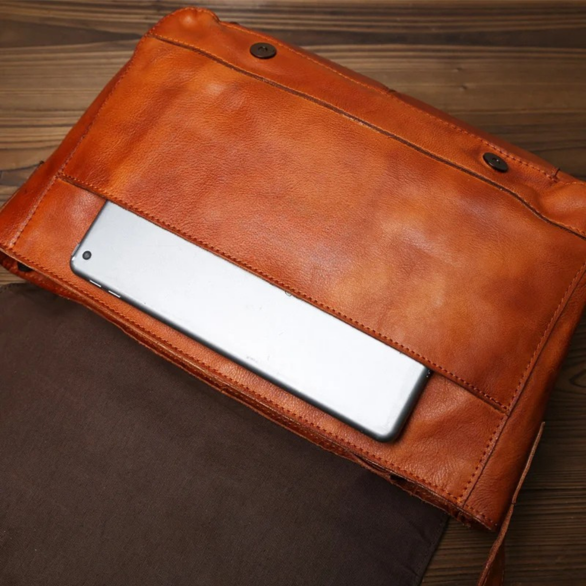 Men’s Vintage Crossbody Briefcase Leather Bag