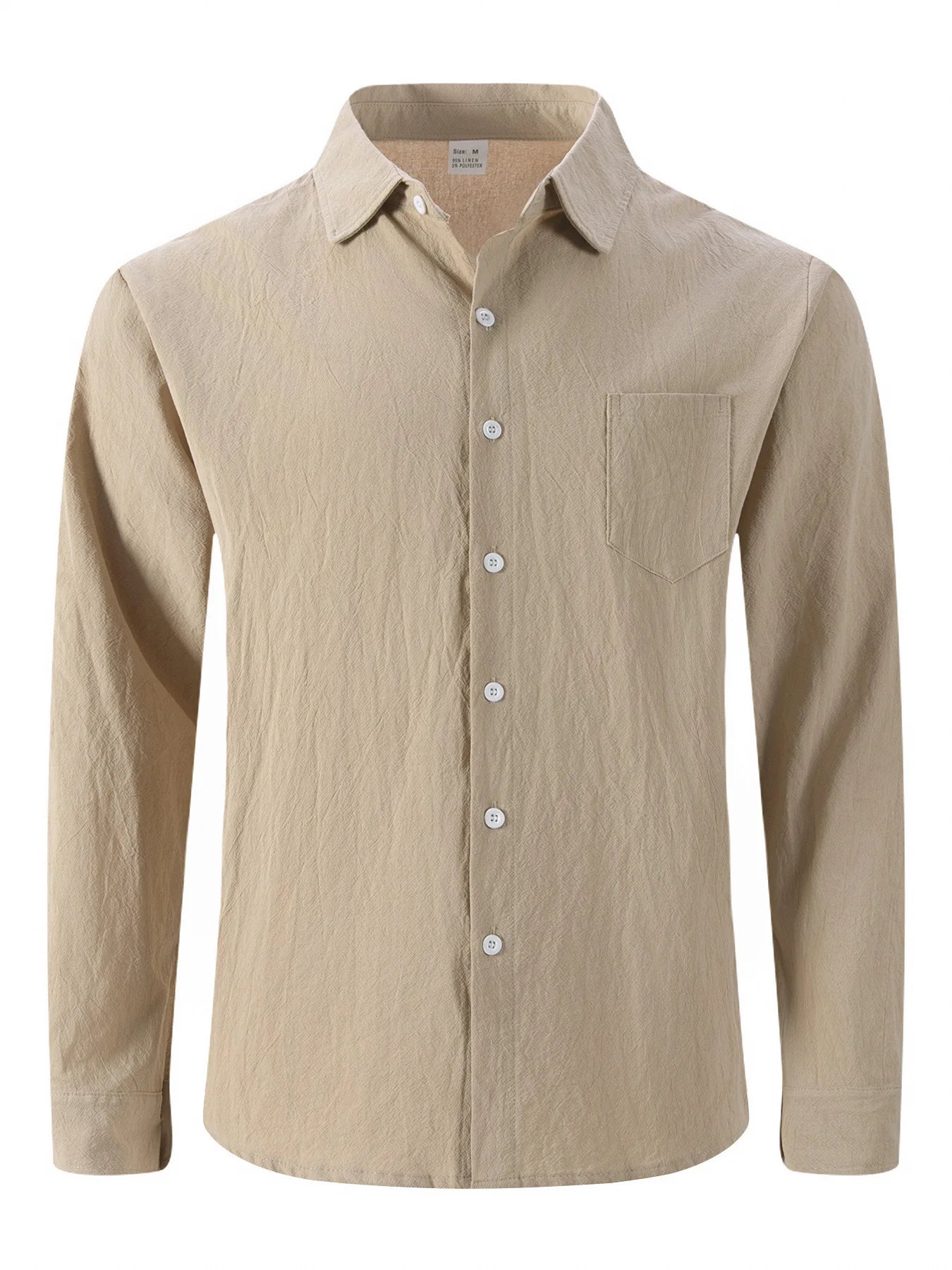 Men’s Linen Button Up Shirt – Casual Summer Beachwear Top