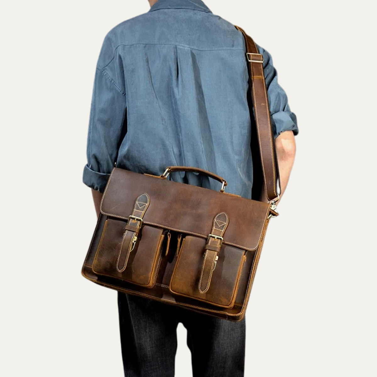 Men’s Vintage Business Genuine Leather Bag