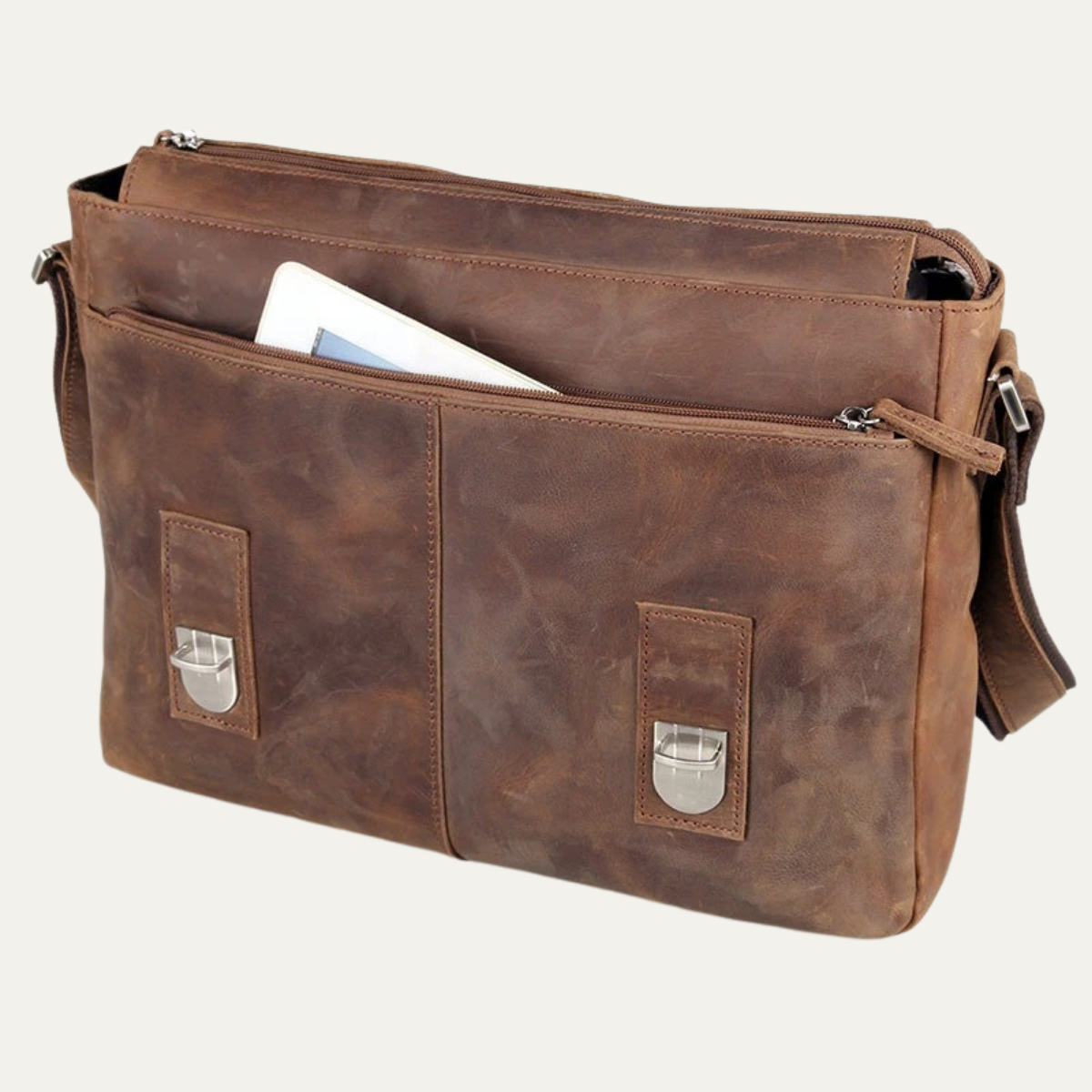 Men’s Leather Retro Crossbody Shoulder Bag