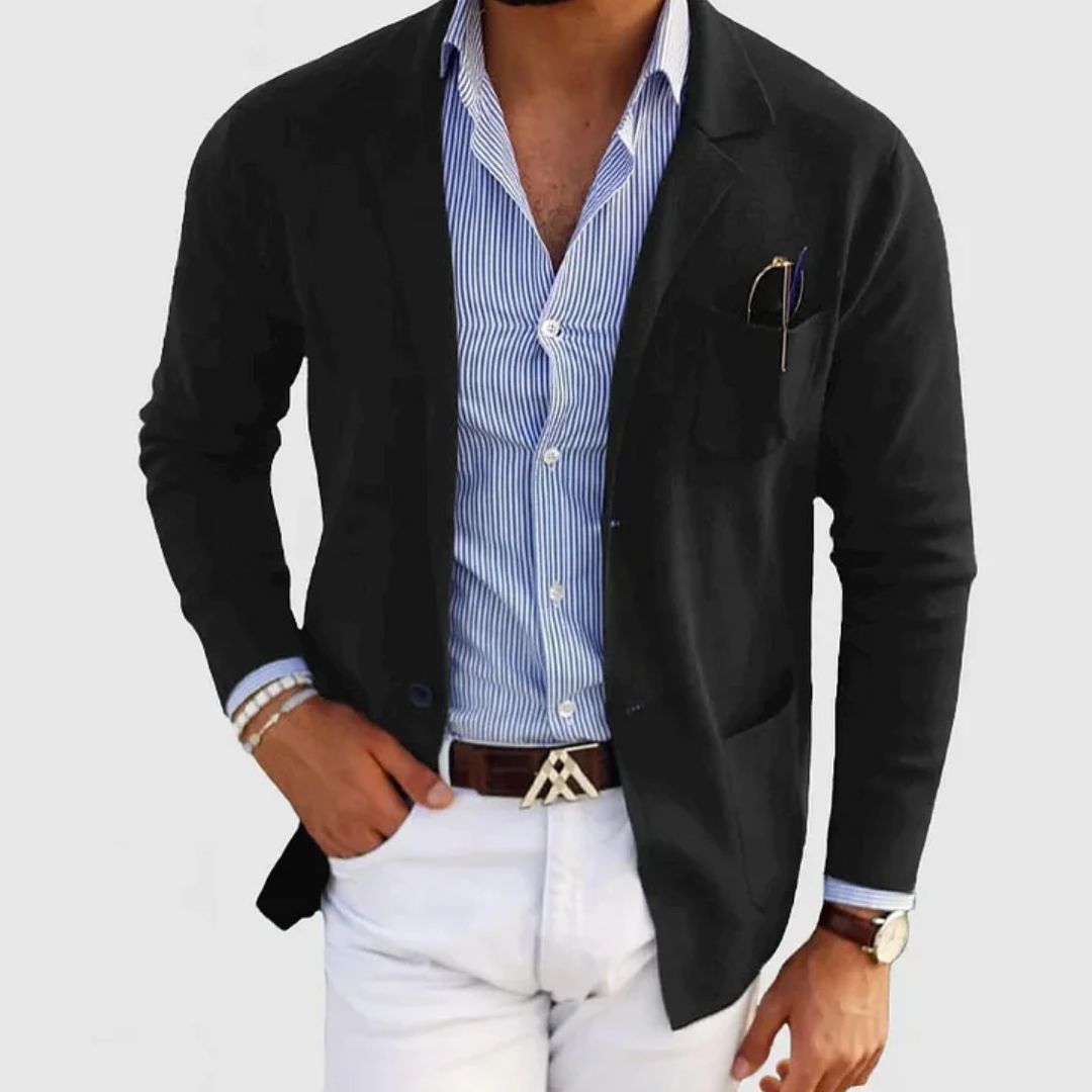 Modern Cut Blazer Jacket – Sleek Polyester Blend Design