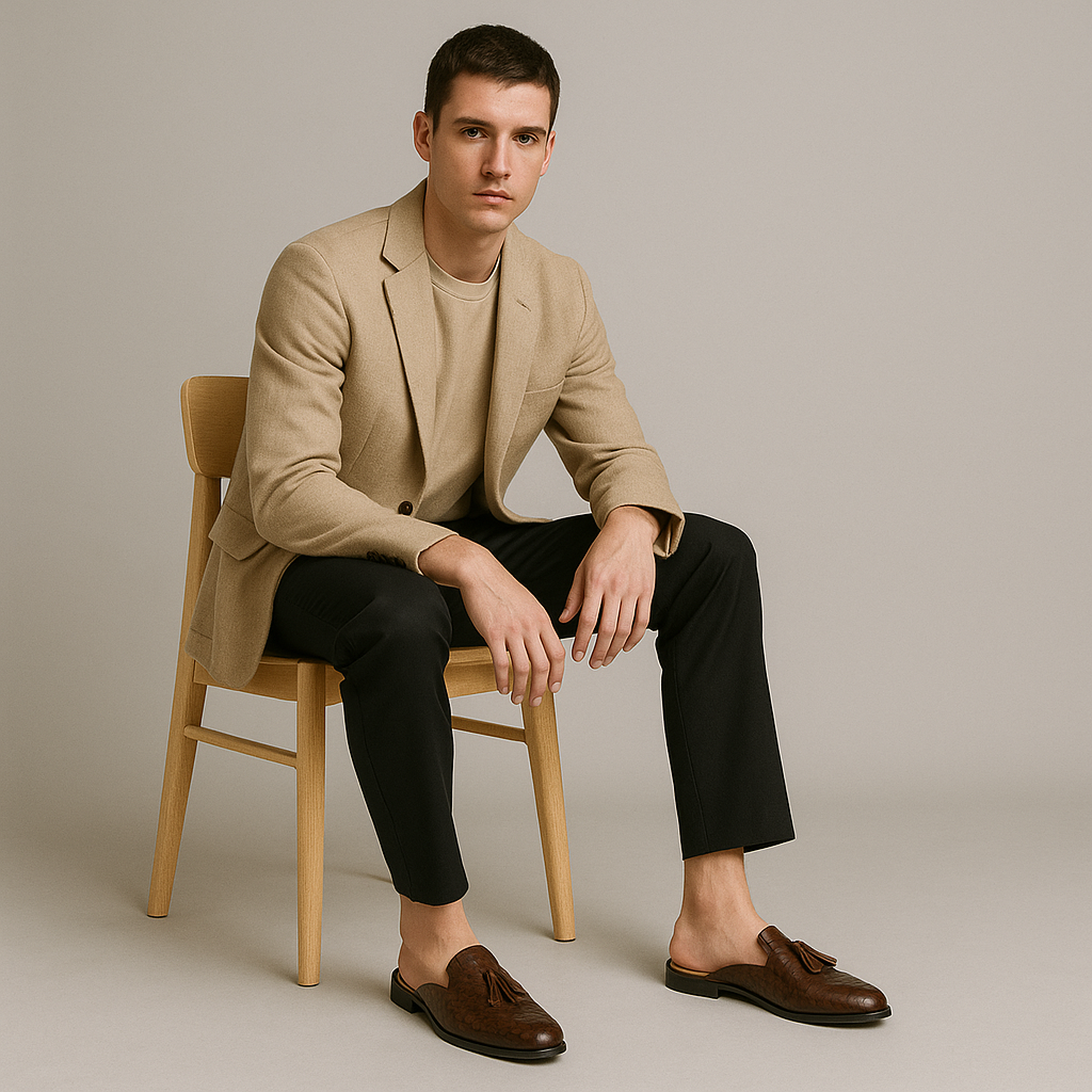 Men’s Leather Mule Loafers – Slip-On Comfort & Style-The British Gentlemen