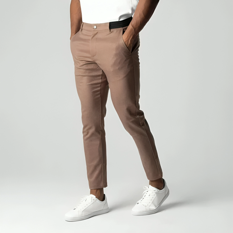 Chino Trousers - Relaxed Hip with Tapered Leg and Flexible Fit