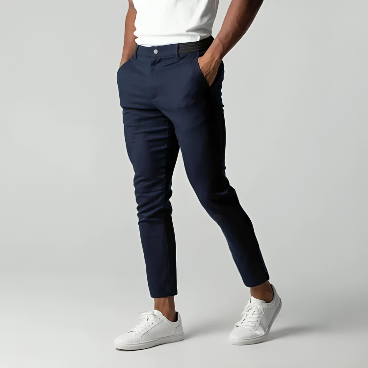 Chino Trousers - Relaxed Hip with Tapered Leg and Flexible Fit