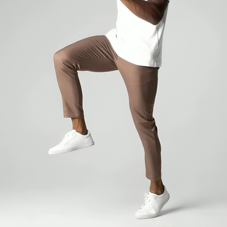 Chino Trousers - Relaxed Hip with Tapered Leg and Flexible Fit