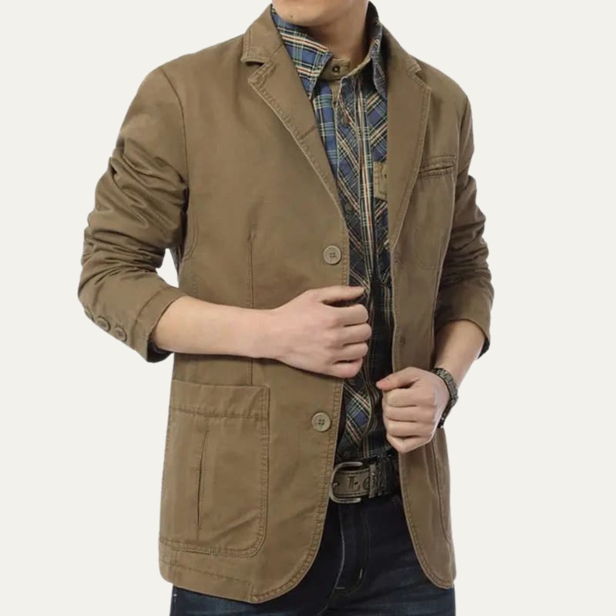 The Barolo Men’s Vintage Lightweight Cotton Blazer Jacket