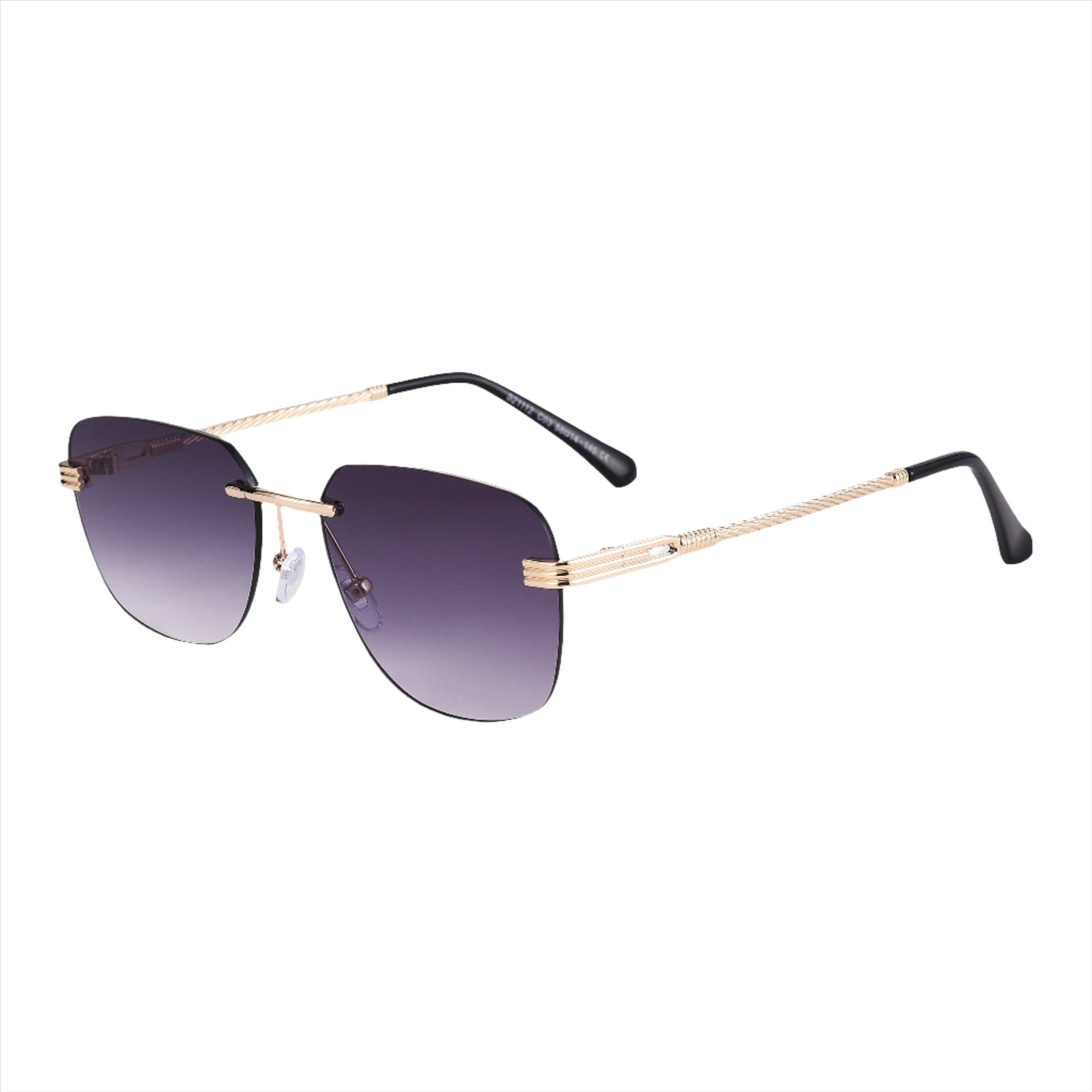 Metal Blend Frame Sunglasses with UV400 Protection