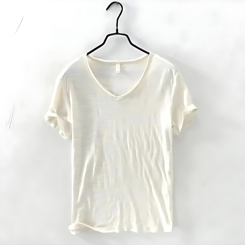 Lightweight V-Neck T-Shirt – Breathable Fabric for Comfort