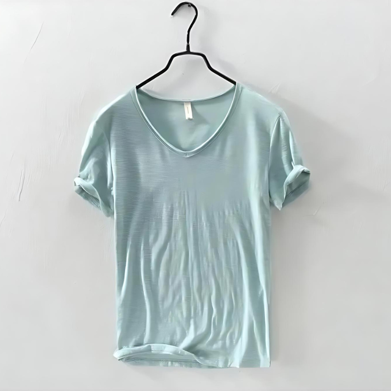 Lightweight V-Neck T-Shirt – Breathable Fabric for Comfort