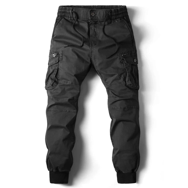 Men’s Cargo Jogger Pants Cotton Multi Pocket Casual Pants