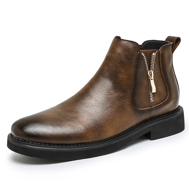 The Dulwich Men's Side Zip Classic Leather Ankle Boots