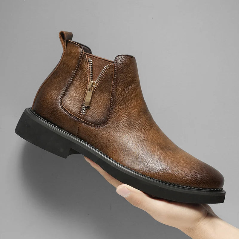 The Dulwich Men's Side Zip Classic Leather Ankle Boots