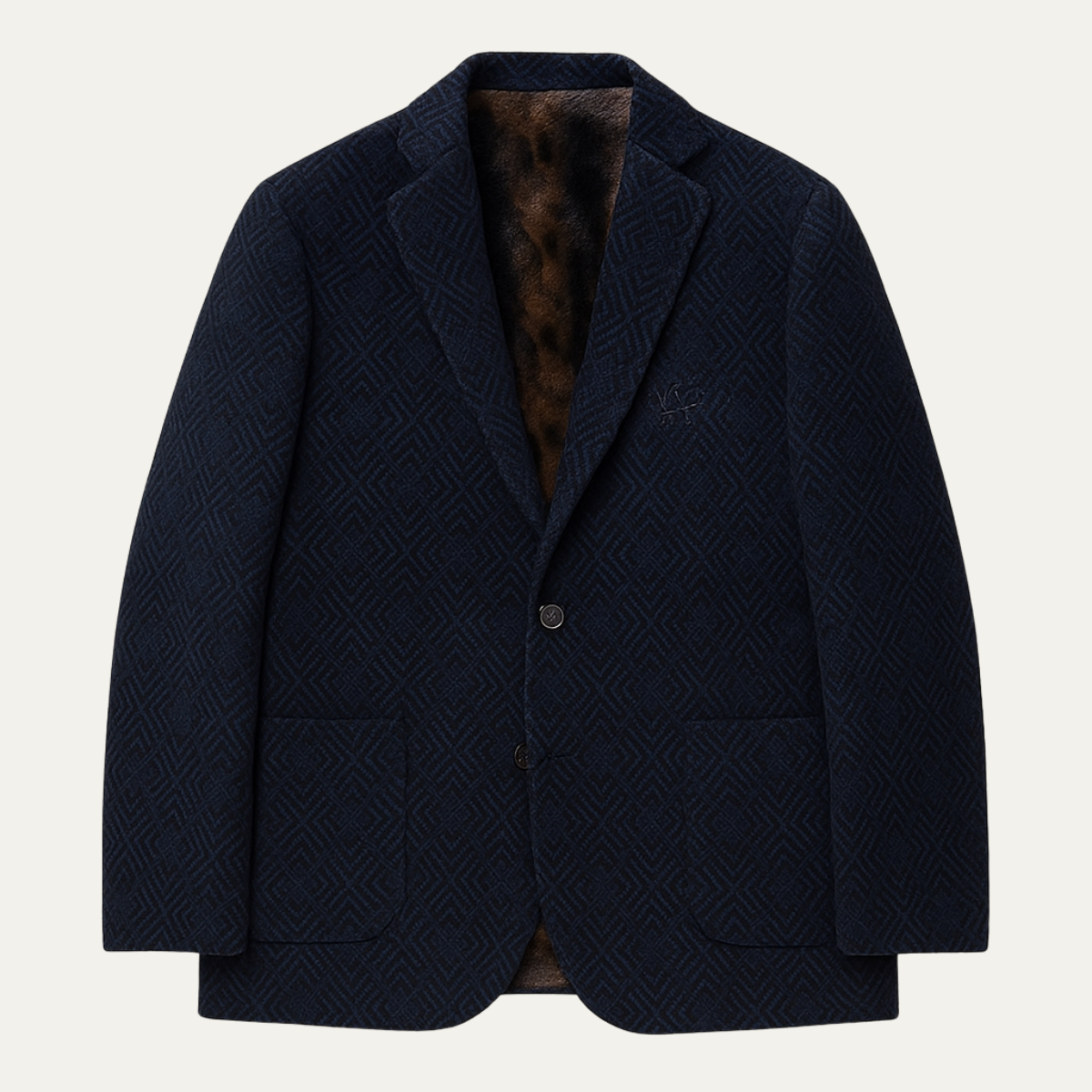 The Saint Emilion Men’s Warm Fleece Lined Chenille Blazer Jacket