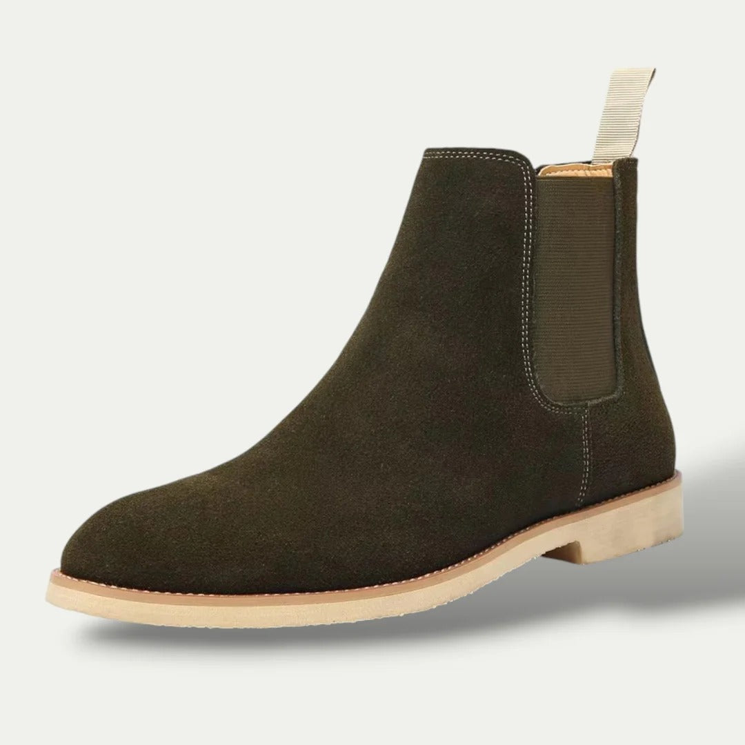 The Vienna Men's Suede Chelsea Boots - Genuine Leather Ankle Boots