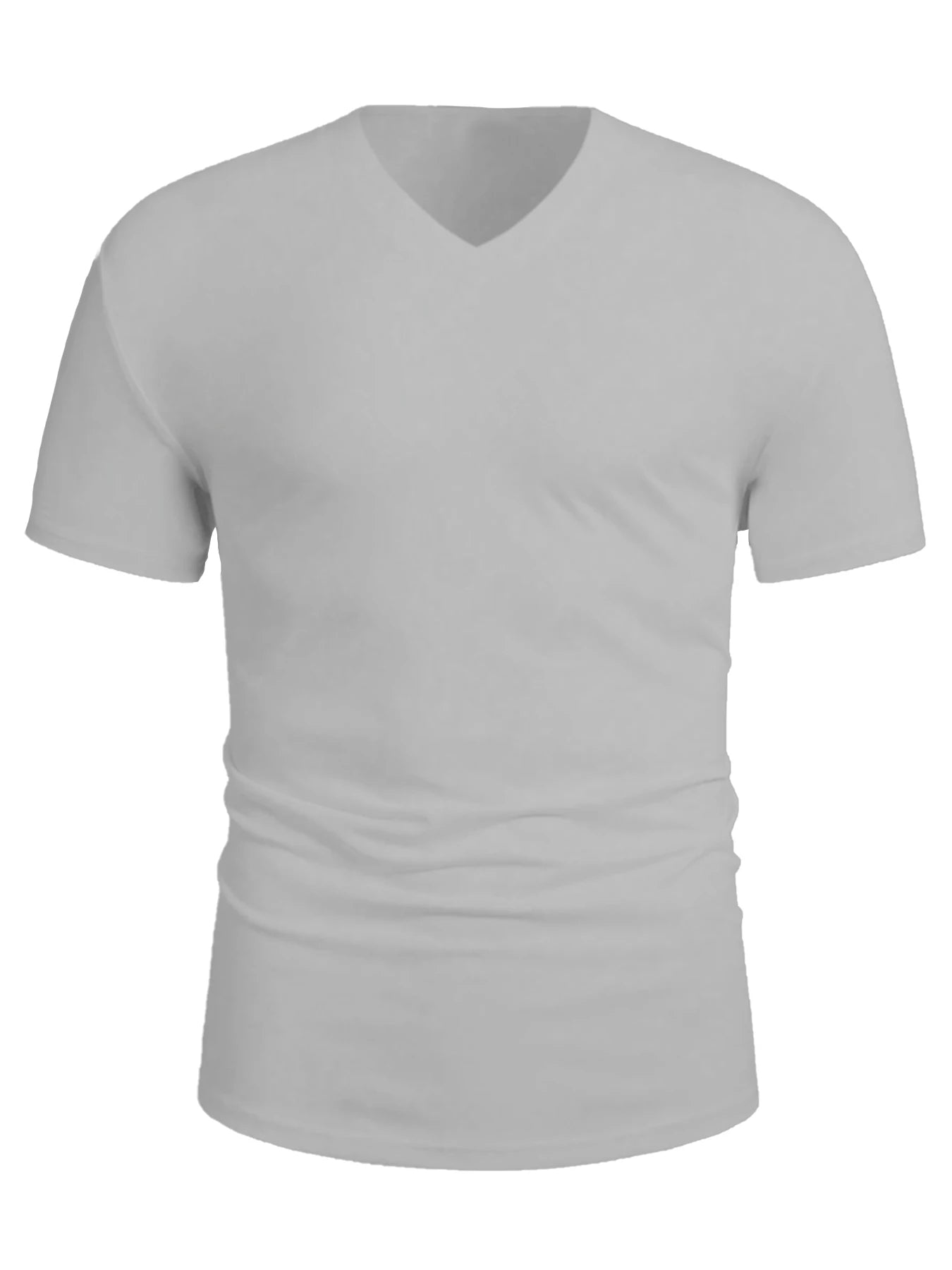 Men’s Slim Fit V Neck T Shirt – Casual Short Sleeve Cotton Tee