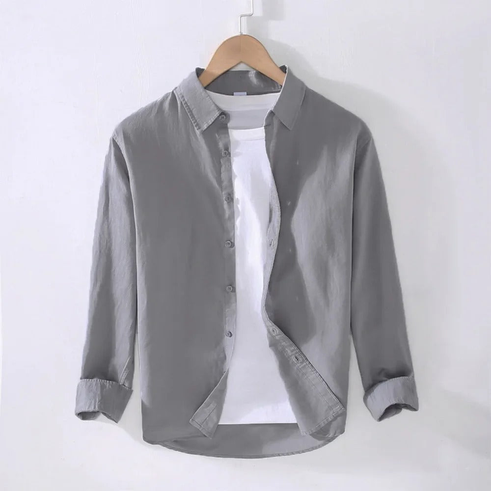 Men’s Casual Linen Shirt – Lightweight Summer Top