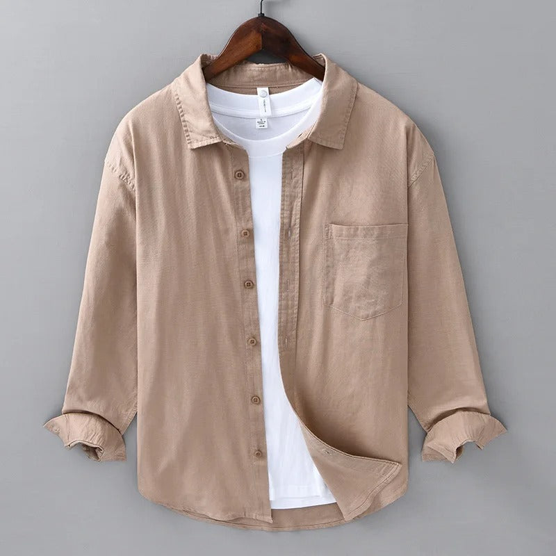 Men’s Casual Linen Shirt – Lightweight Summer Top