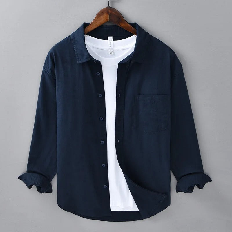 Men’s Casual Linen Shirt – Lightweight Summer Top