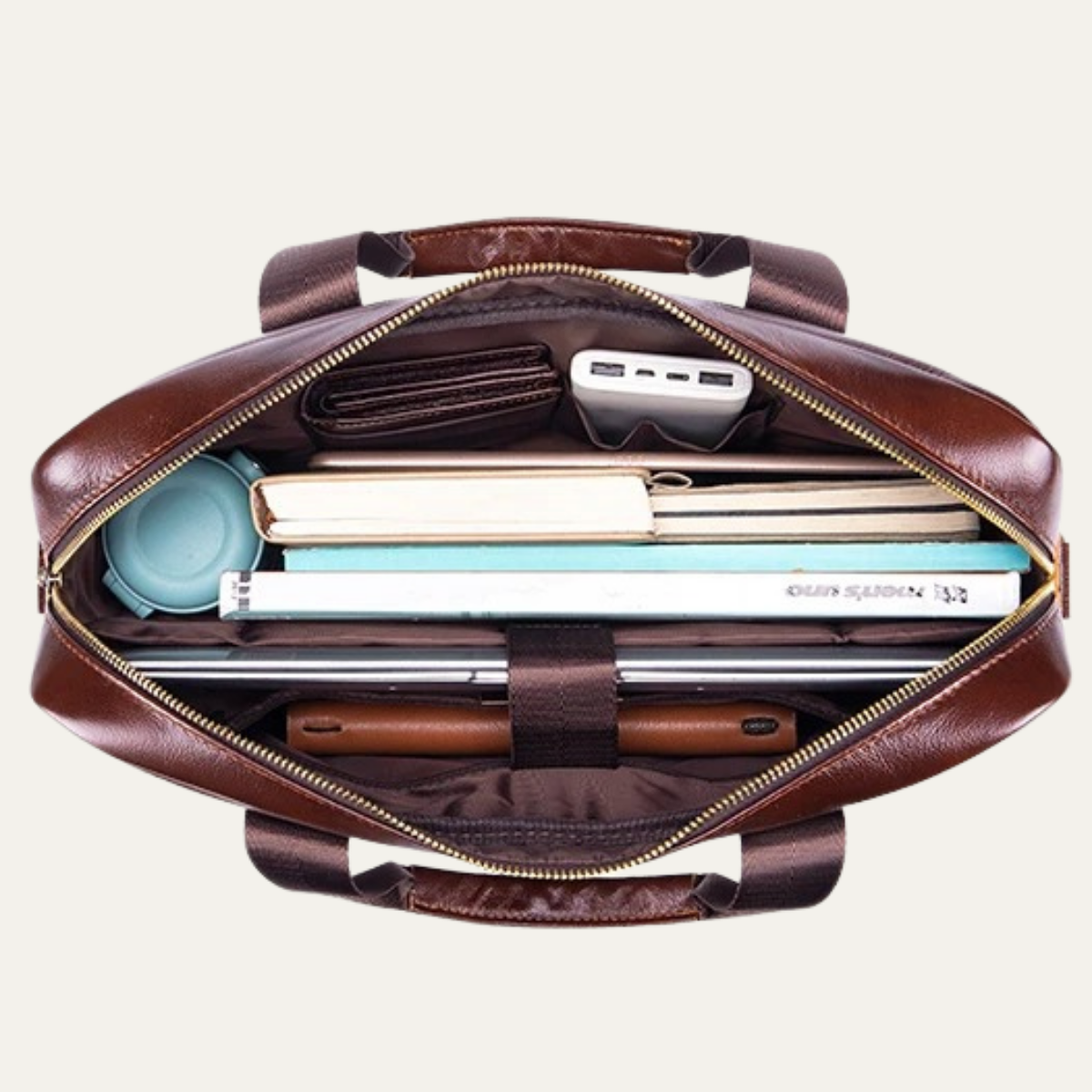 Men’s Business Office Leather Shoulder Bag