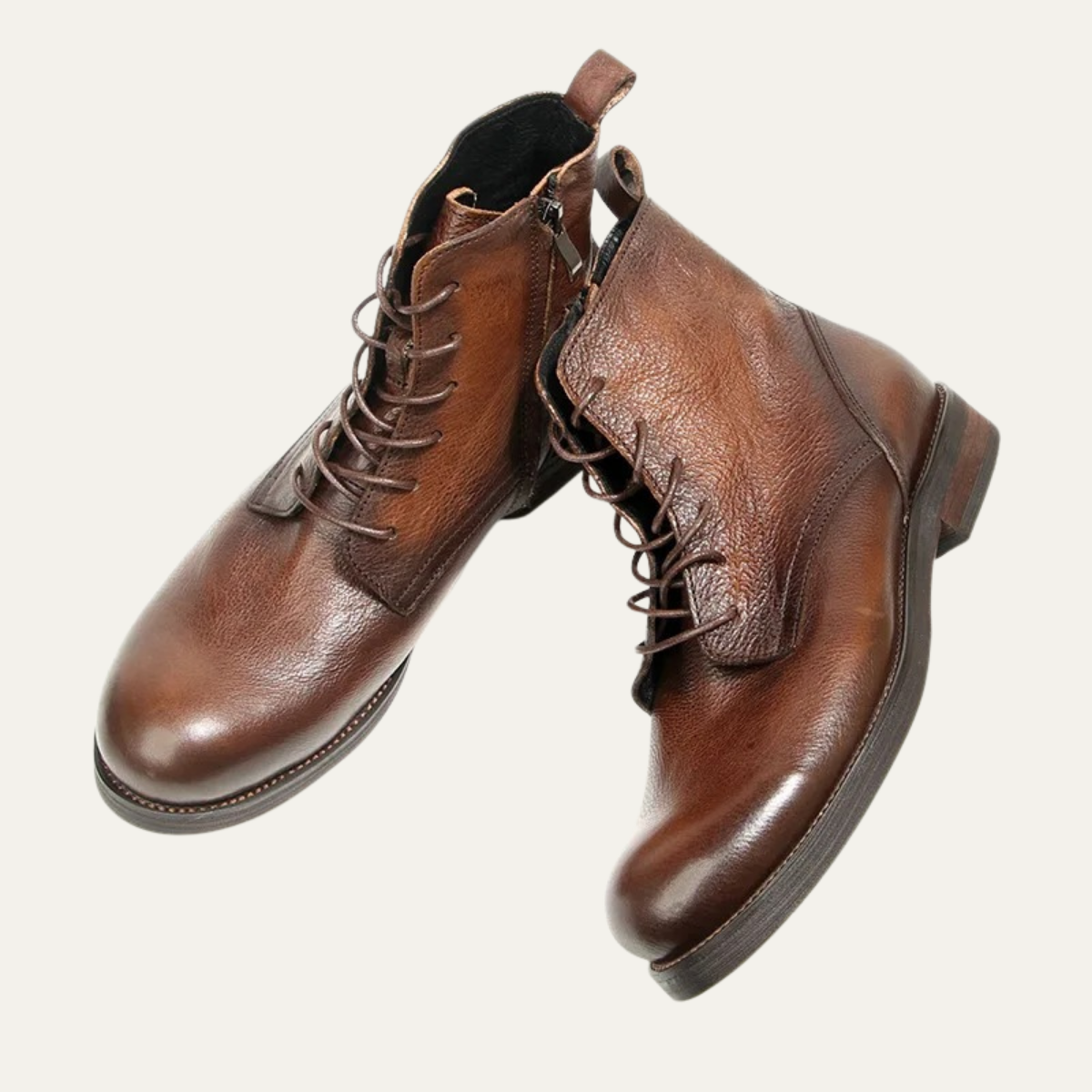 The St Davids Men's Leather Retro Casual Lace Up Boots