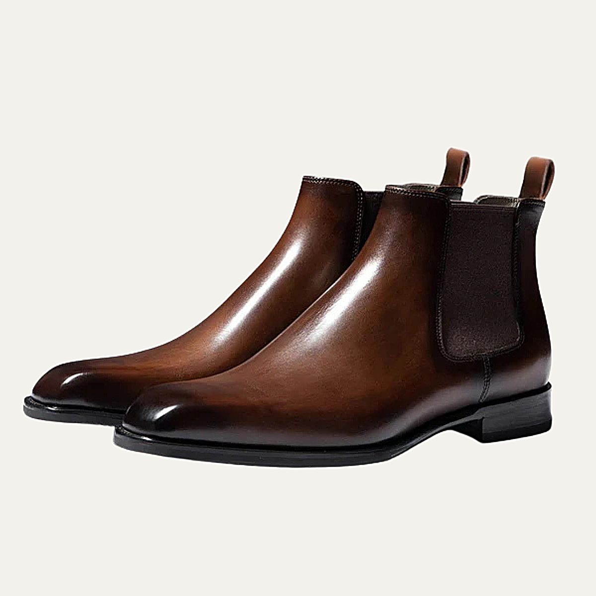 The Hawthorne  Sleek Slip On Ankle Leather Dress Boots