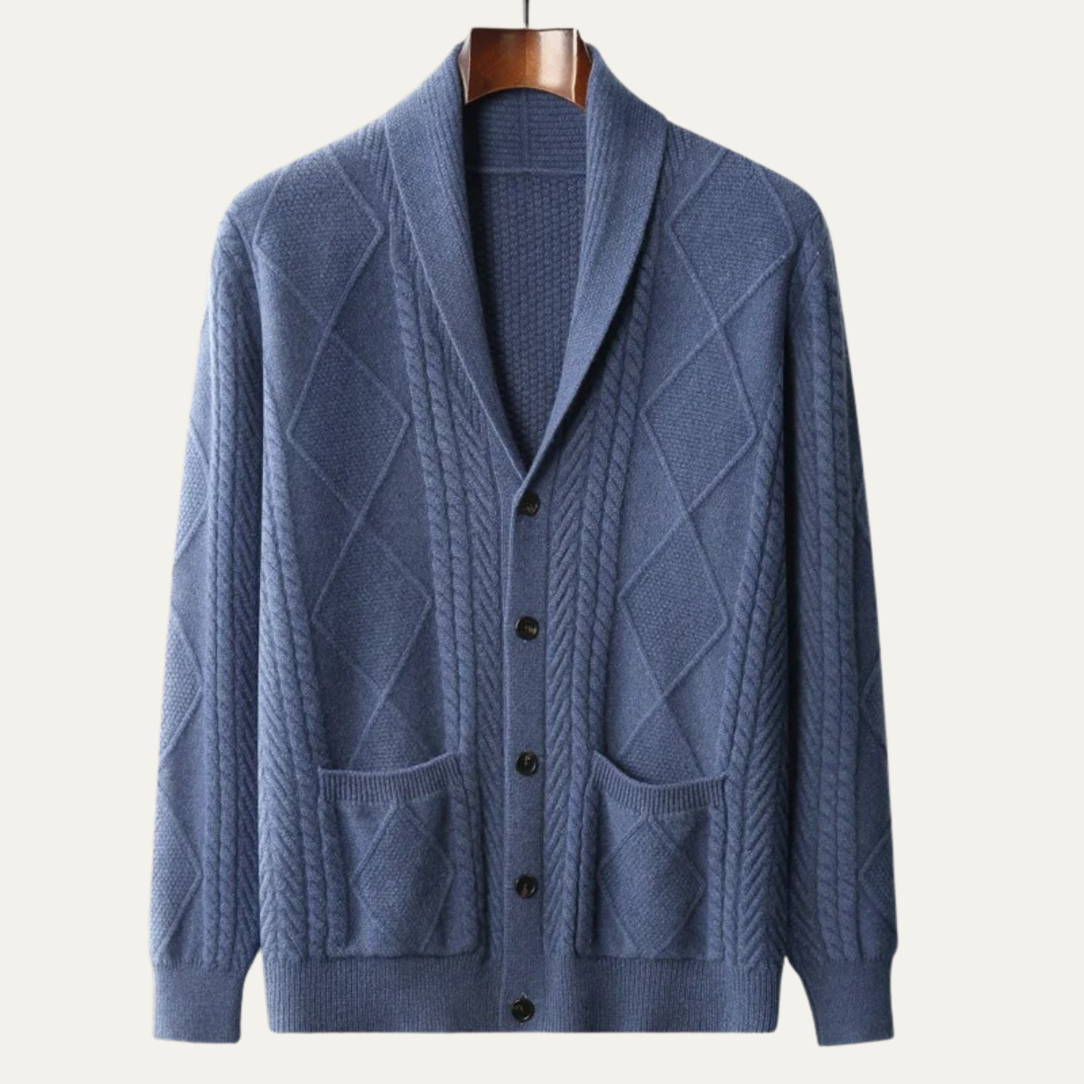 The Edinburgh Men’s Luxury Cashmere Button Cardigan
