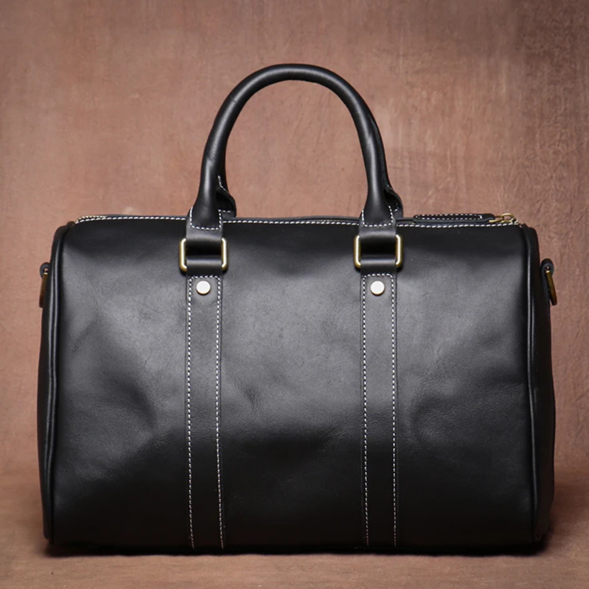 Men’s Retro Weekend Duffle Carry On Leather Luggage