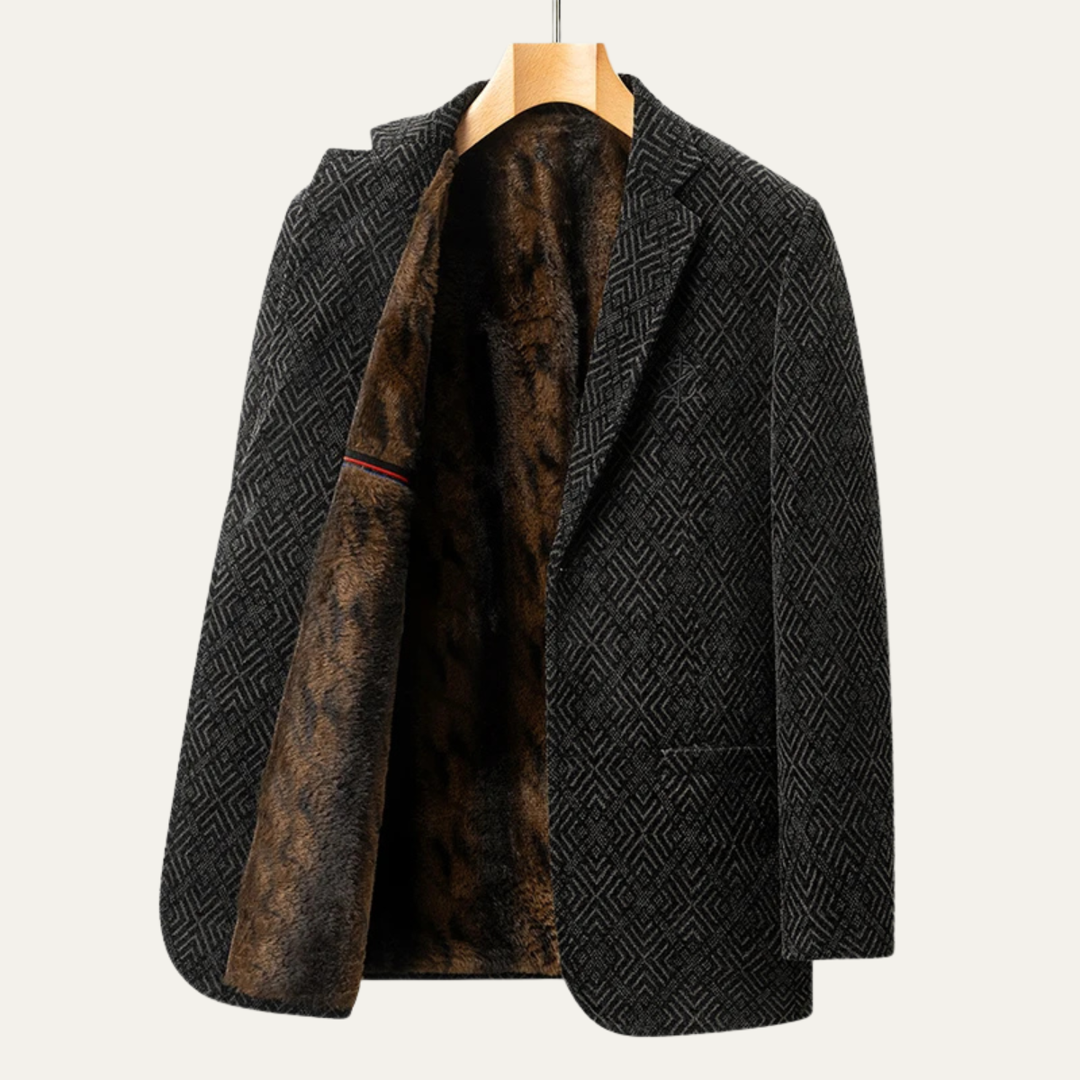 The Saint Emilion Men’s Warm Fleece Lined Chenille Blazer Jacket