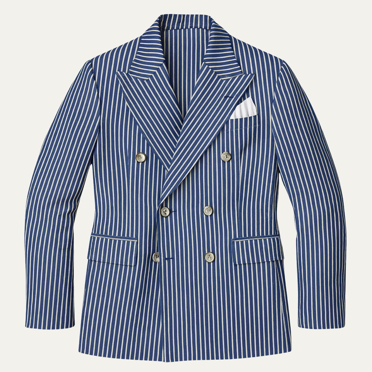 The Pantelleria Men’s Striped Double Breasted Blazer Suit
