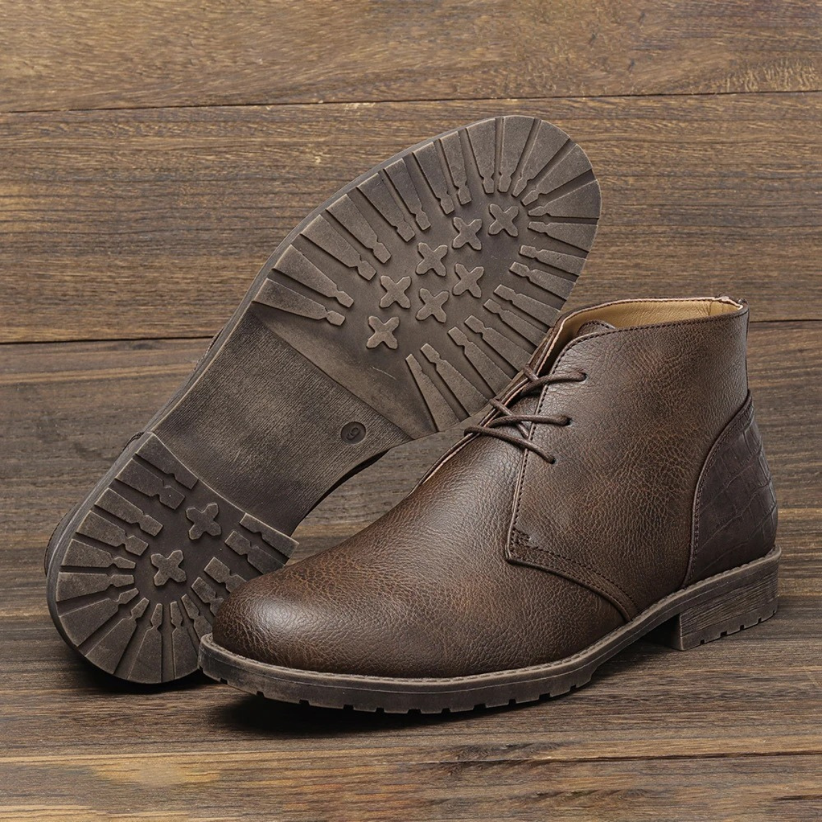 The Salisbury Men's Classic Retro Style Leather Boots