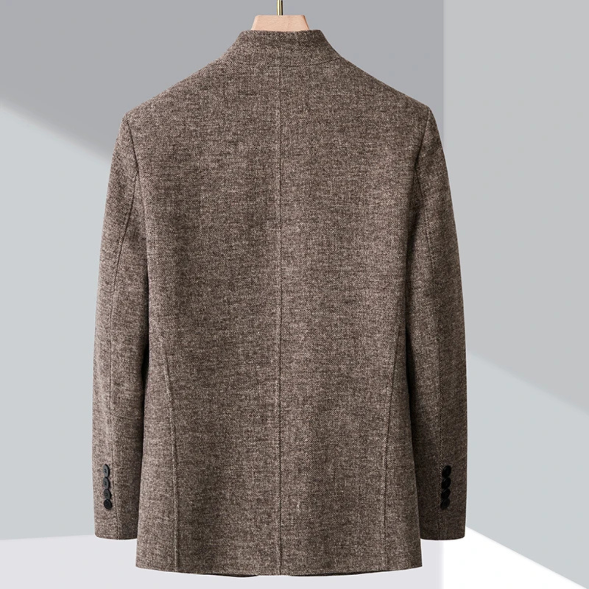 The Alghero Men’s Warm Fleece Stand Collar Business Blazer