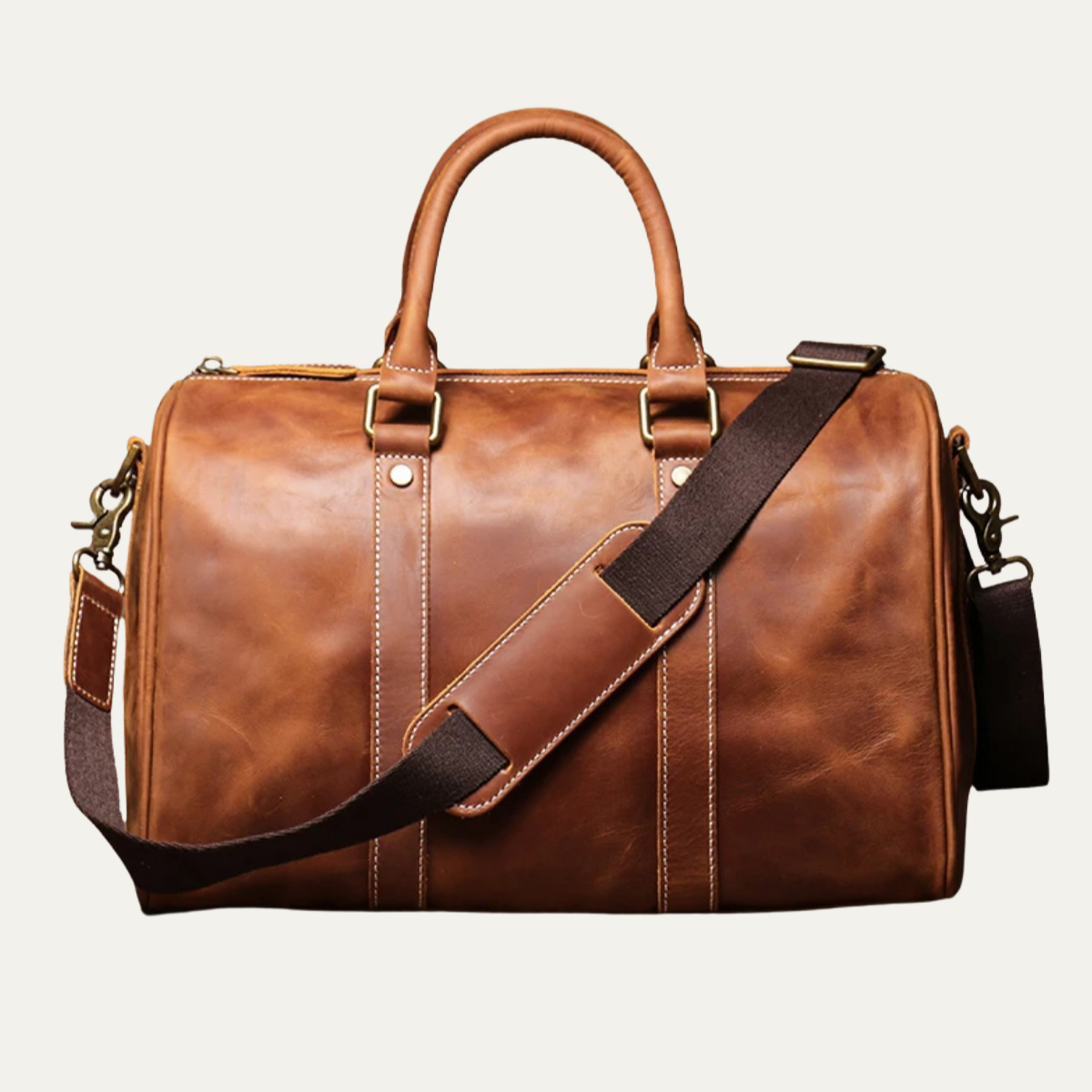 Men’s Vintage Carry On Genuine Leather Travel Duffle Bag