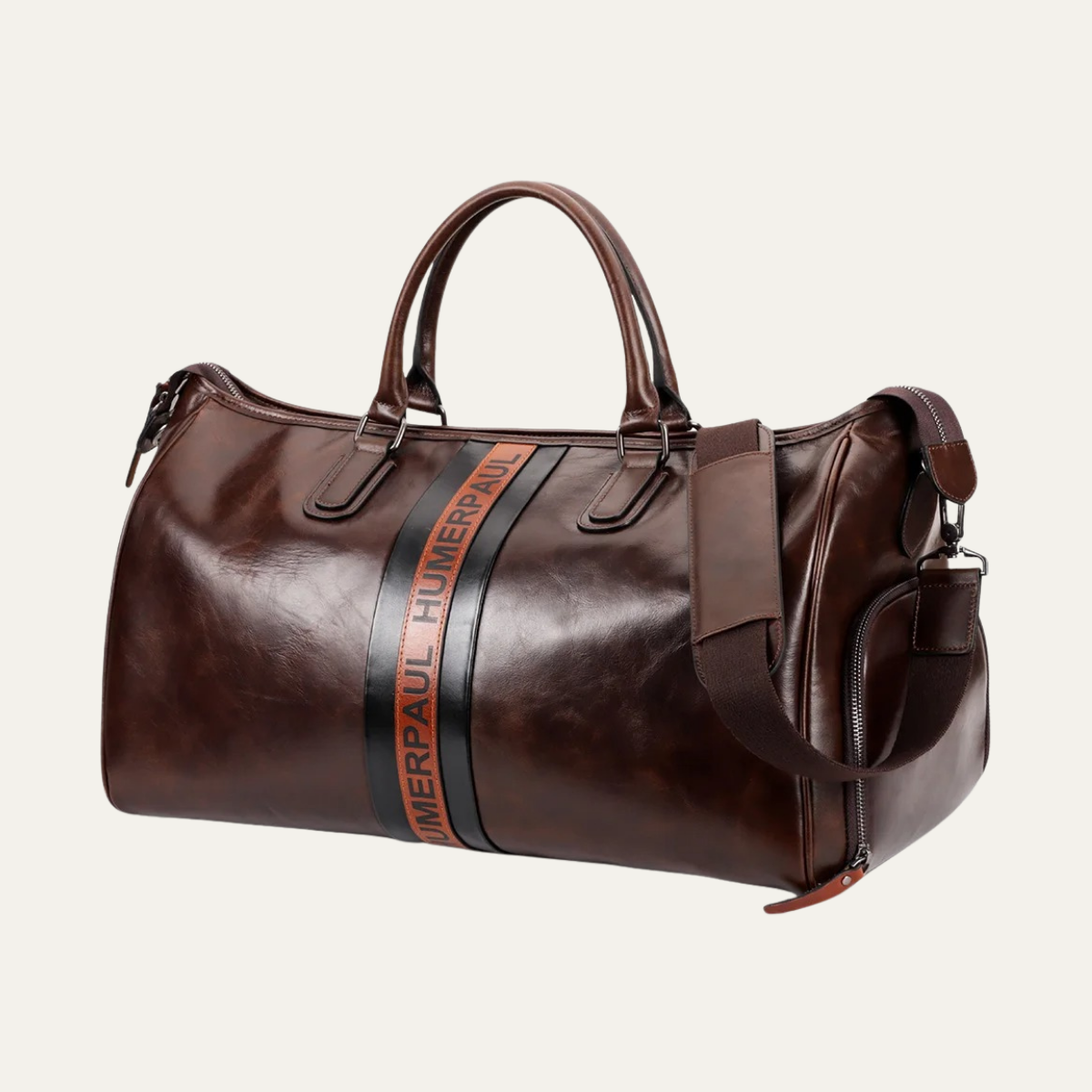 Men’s Large Weekend Leather Travel Duffle Bag