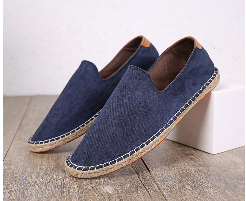 Men’s Suede Espadrilles – Casual Slip On Summer Loafers