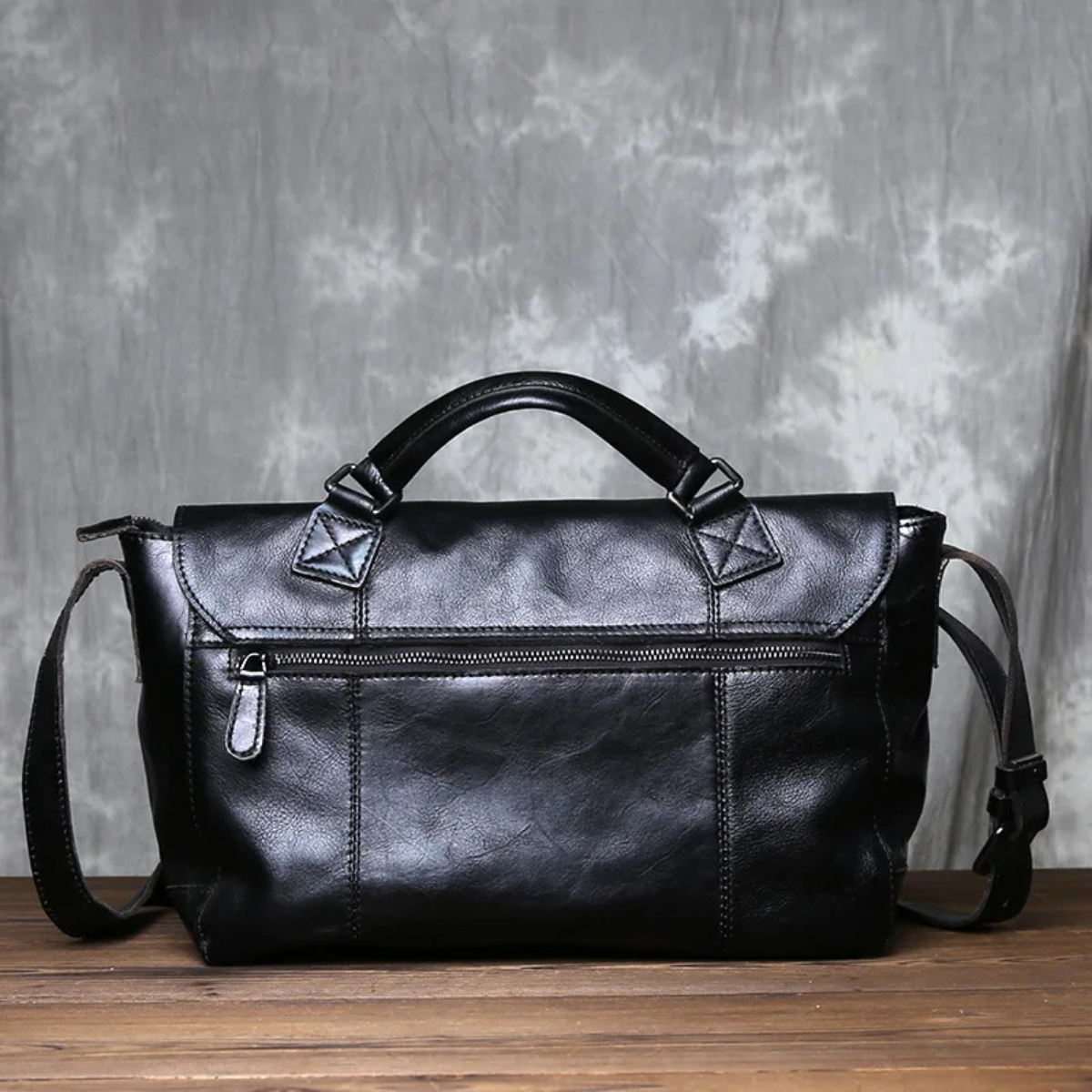 Men’s Vintage Crossbody Briefcase Leather Bag