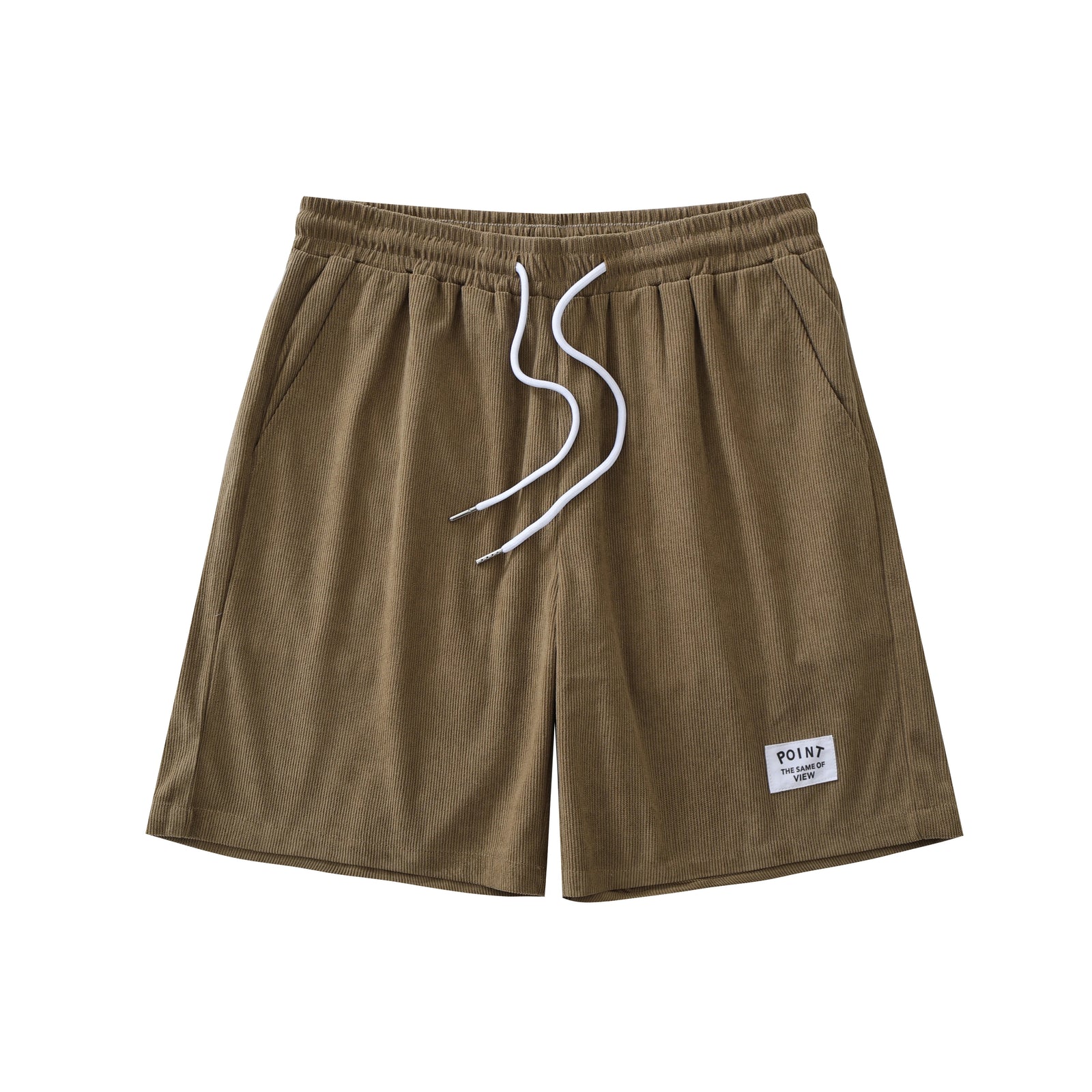 Men’s Corduroy Beach Shorts – Casual Summer Elastic Waist Board Shorts