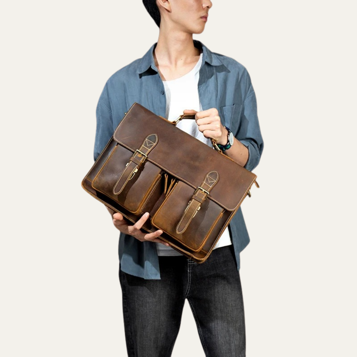 Men’s Vintage Business Genuine Leather Bag