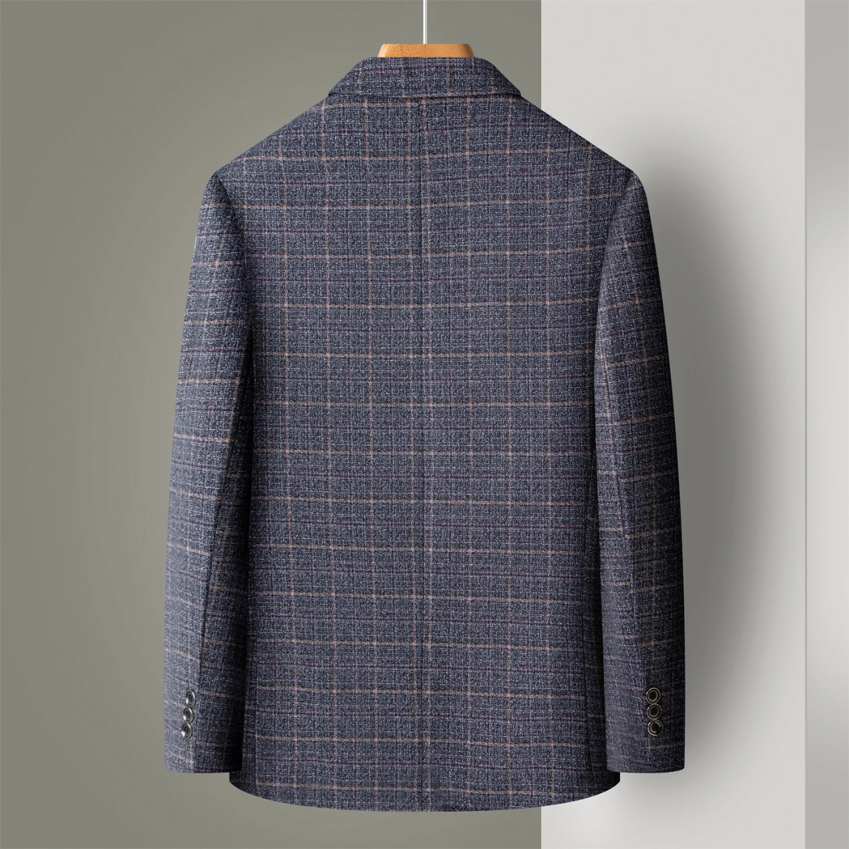 The Durham Men’s Plaid Striped Business Casual Work Jacket