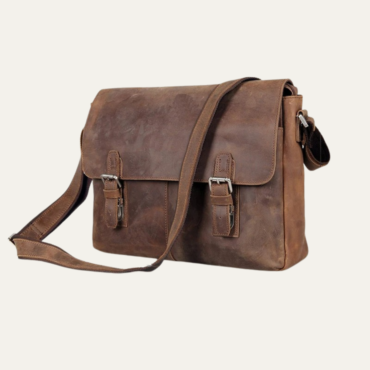 Men’s Leather Retro Crossbody Shoulder Bag