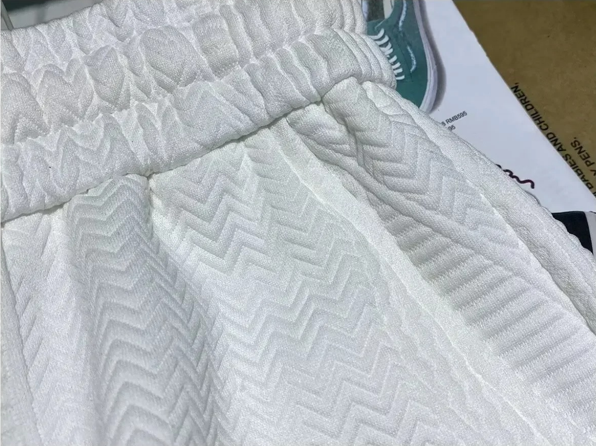 Men’s Textured Cotton Shorts – Casual Drawstring Summer Streetwear