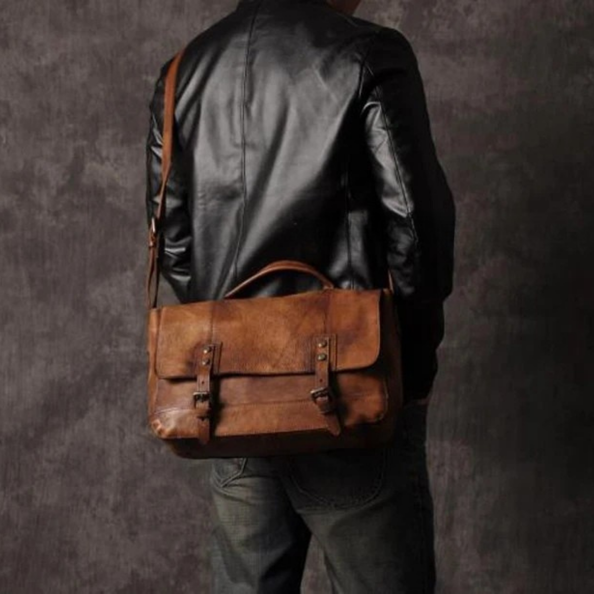 Men’s Vintage Crossbody Leather Shoulder Bag