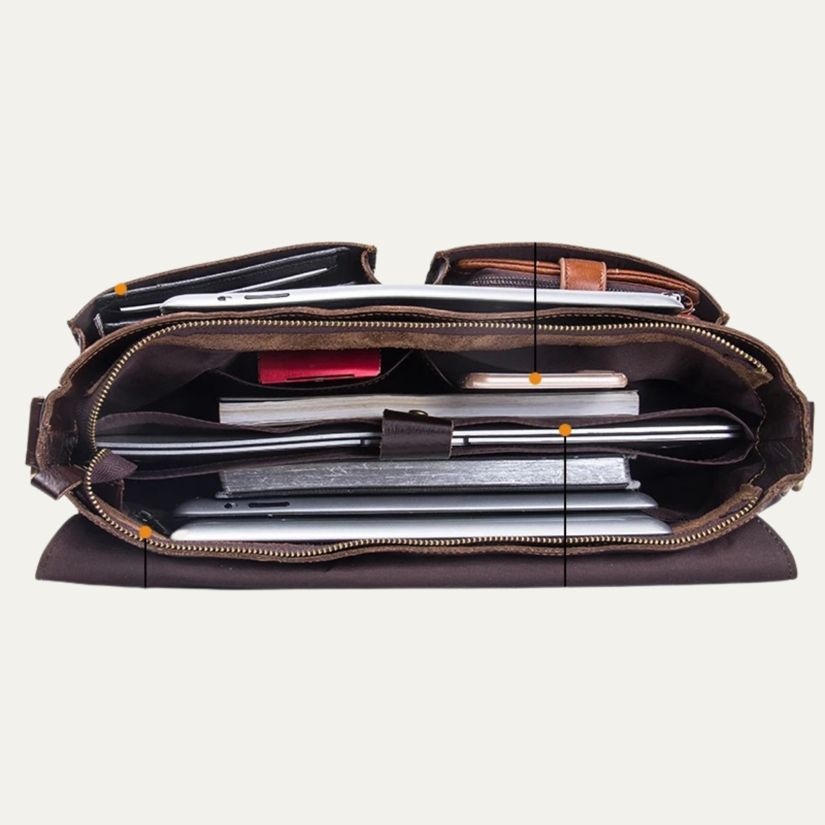 Men’s Vintage Business Messenger Leather Bag