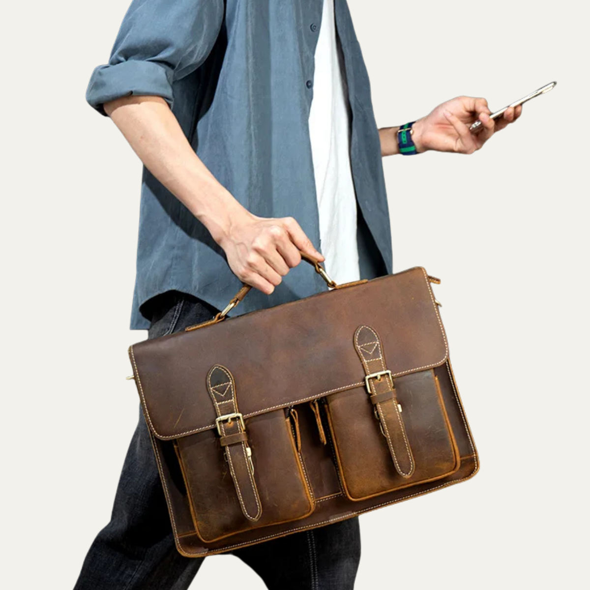 Men’s Vintage Business Genuine Leather Bag
