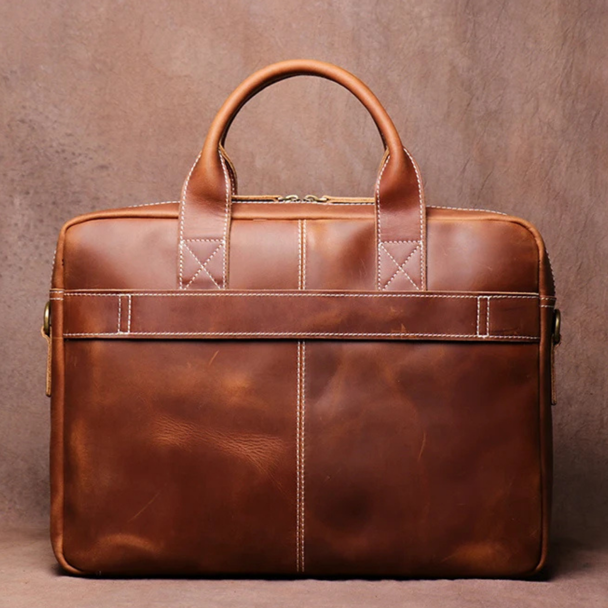 Men’s Vintage Business Leather Laptop Briefcase