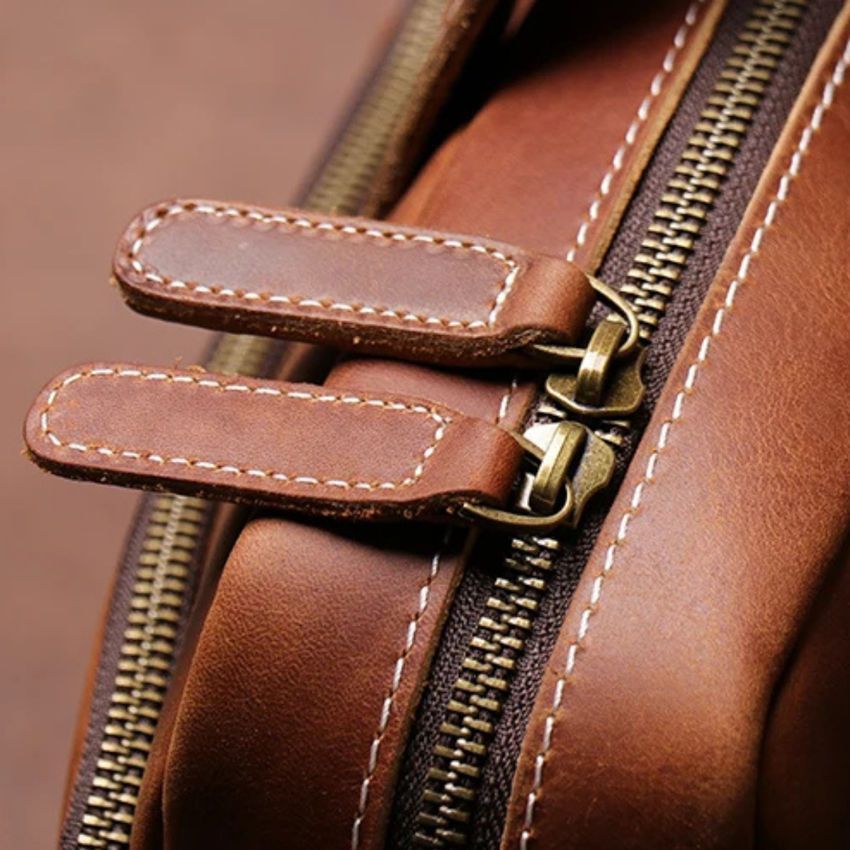 Men’s Vintage Business Leather Laptop Briefcase