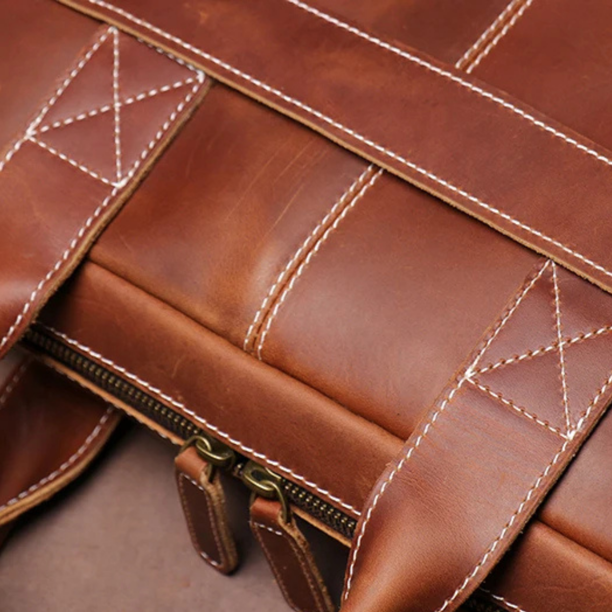 Men’s Vintage Business Leather Laptop Briefcase