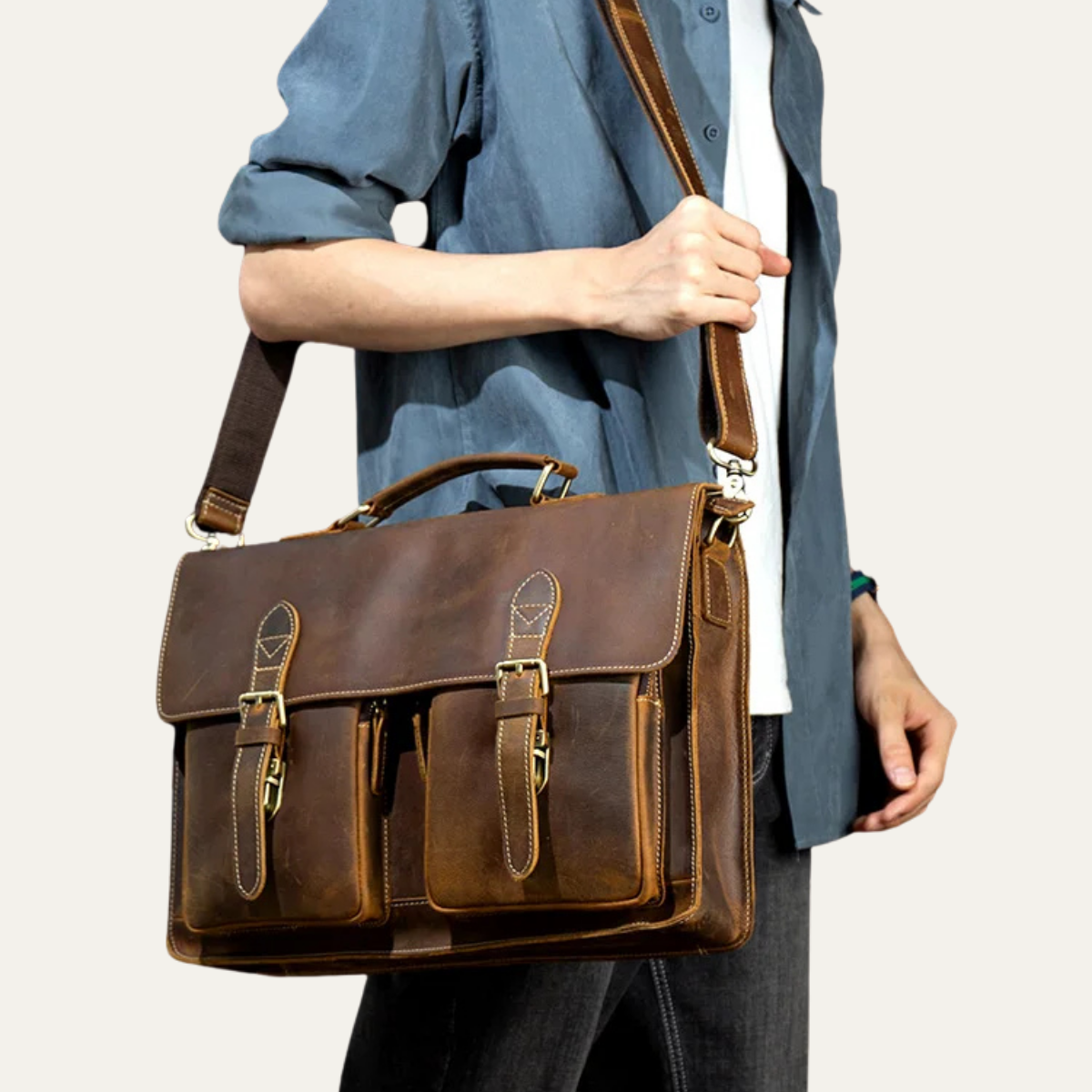 Men’s Vintage Business Genuine Leather Bag