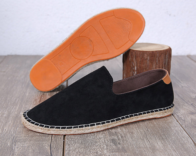 Men’s Suede Espadrilles – Casual Slip On Summer Loafers