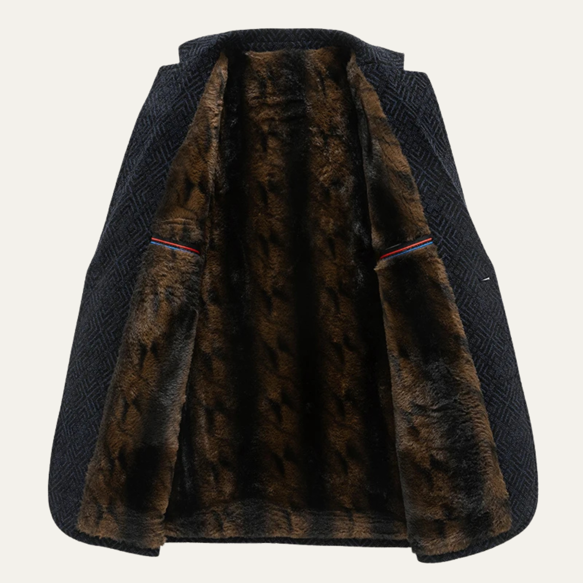 The Tremezzo Men's Wool Blend Warm Fleece Lined Blazer Jacket